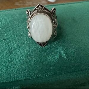 moon stone sterling silver ring size 5